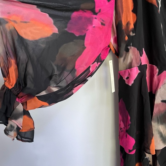 NWT Anthropologie Hutch Long-Sleeve V-Neck True Wrap Maxi Dress Floral 2X - Picture 16 of 17